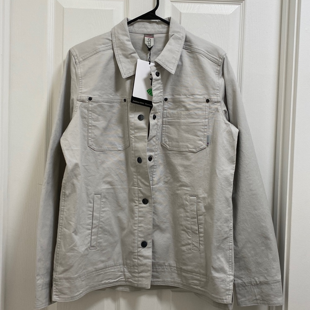 Brand New!! NWT Stio ralston jacket. 97% organic cotton and spandex size L.